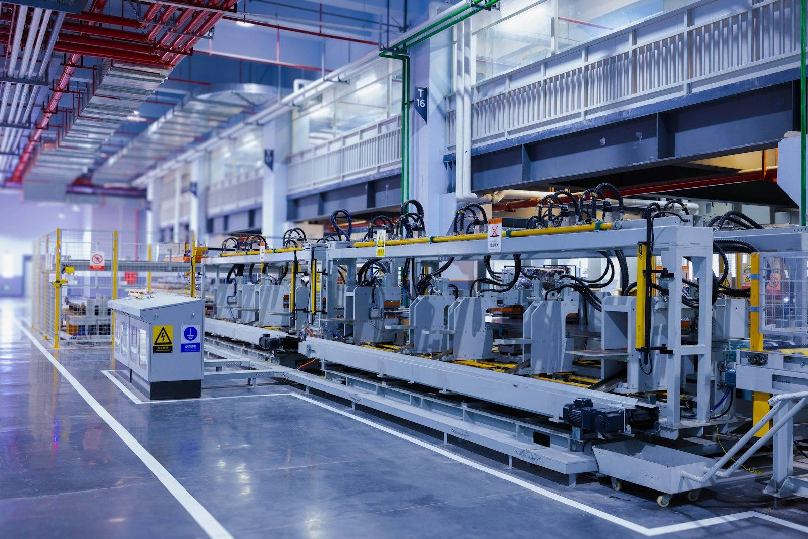 Modern manufacturing production floor